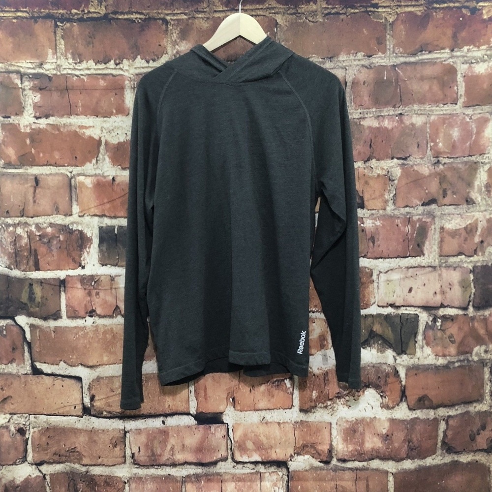 Reebok Grey Long Sleeve Pullover Hoodie Shirt